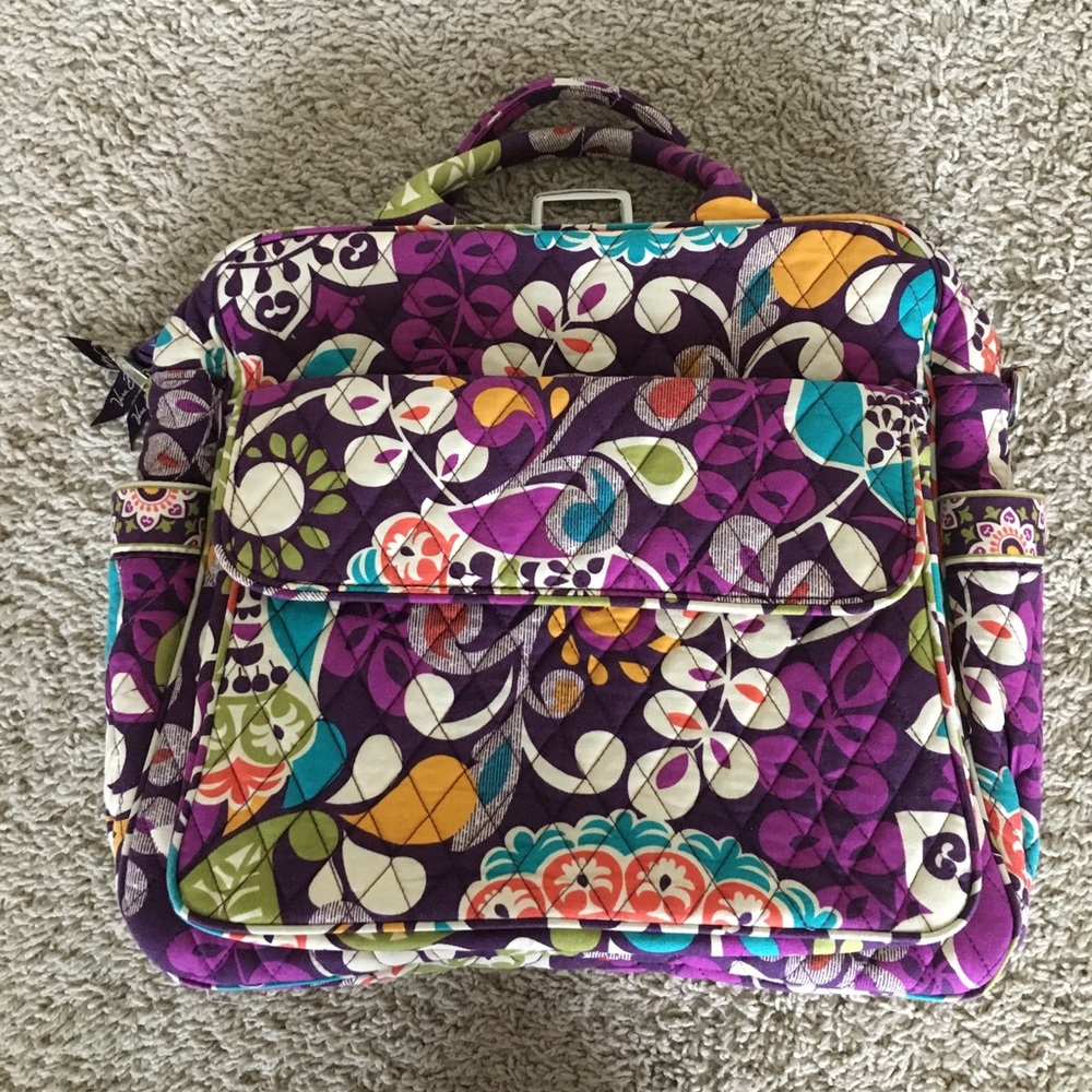 Vera Bradley Convertible Diaper Bag Plum Crazy